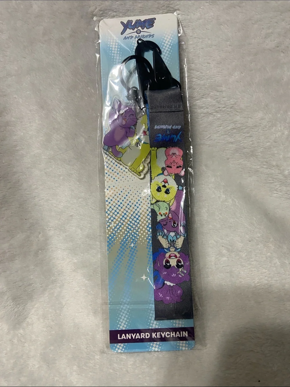 Yume Kids Purple Character Lanyard Keychain